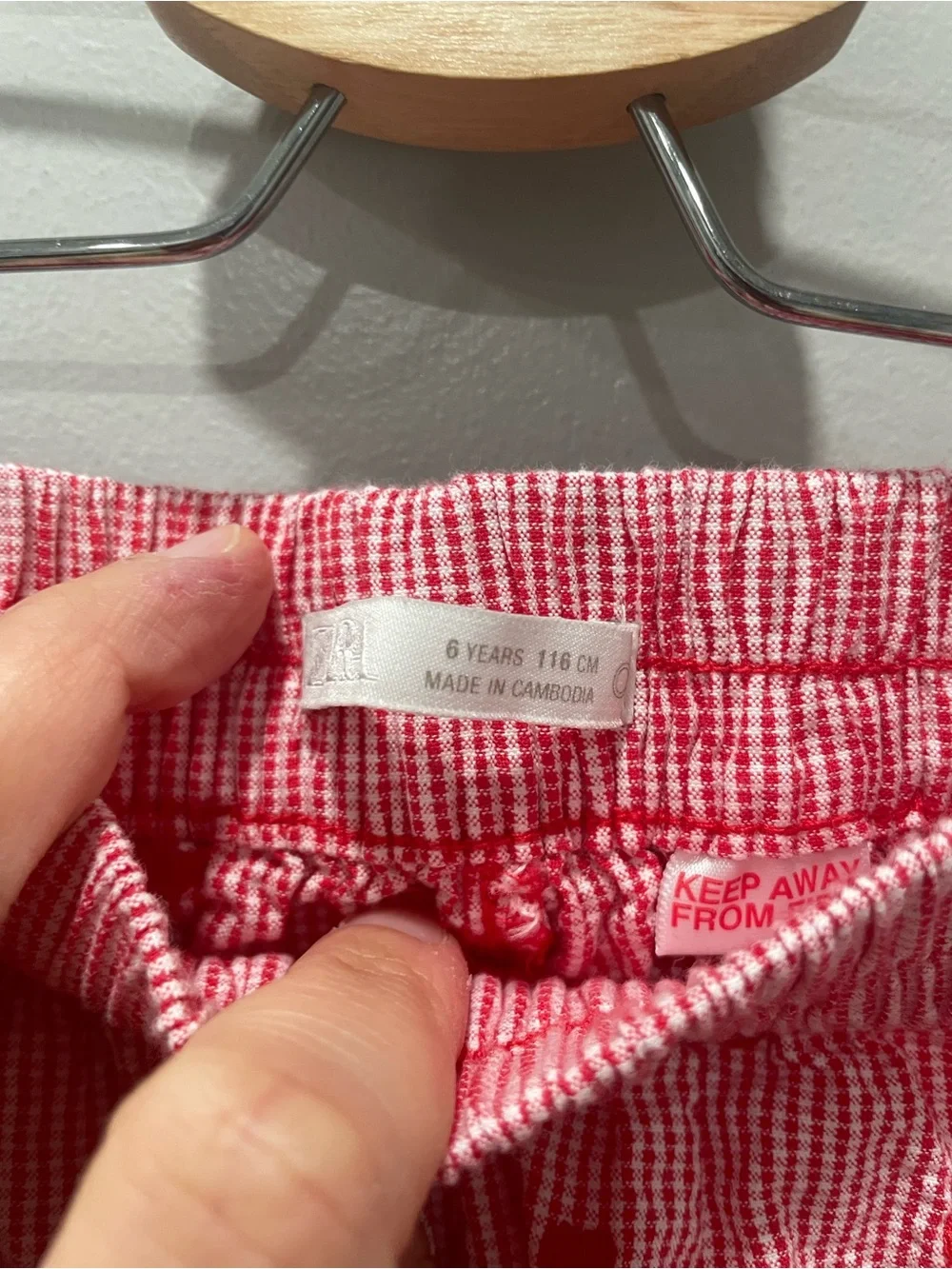 Zara Pink Red Heart Two-Piece Pajama Set